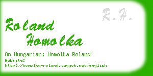 roland homolka business card